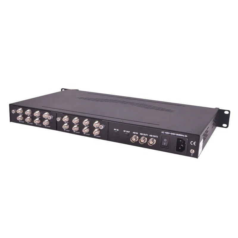 DVB T/S Multiplexer, 2 ASI+6 tuners input 8 channels TV multiplexer