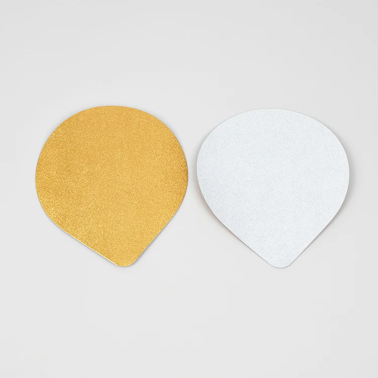 OEM yogurt heat seal die cut aluminum foil lid for pp/ps/pe/aluminum cup