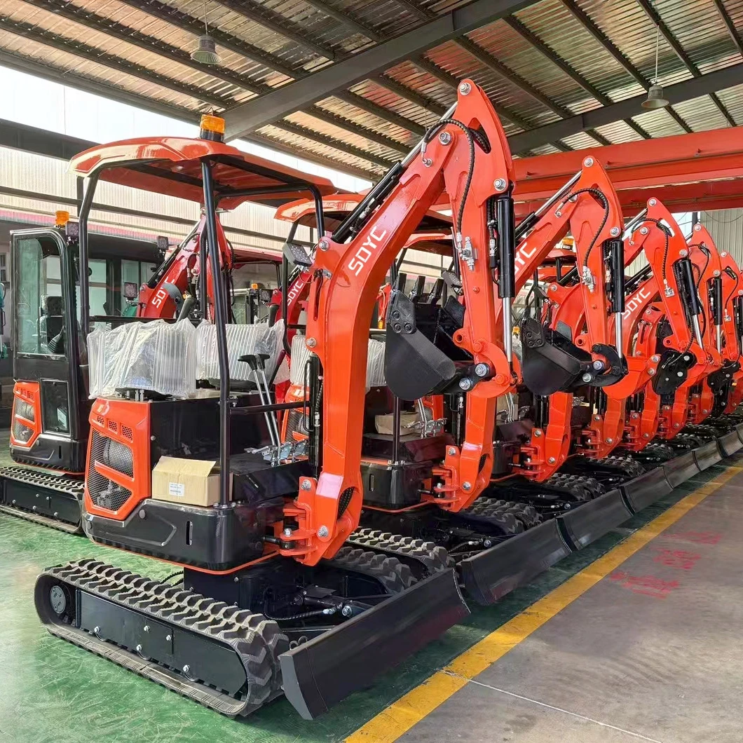 SDYC EPA Free Shipping Mini Excavator 1.2 Ton EPA Farm New Crawler Digger Compact Minibagger Kubota Engine Excavator