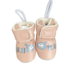 Custom Winter Thickened Leather Baby Girl Boy Shoes Toddler Infant Non Slip Soft Warm Boots Shoes