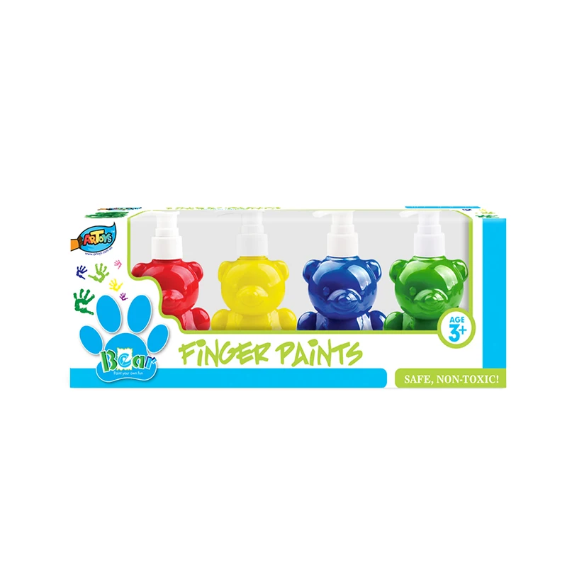 Wholesale High Quality 4 Colors Cute Model Children Washable DIY Finger Paint
