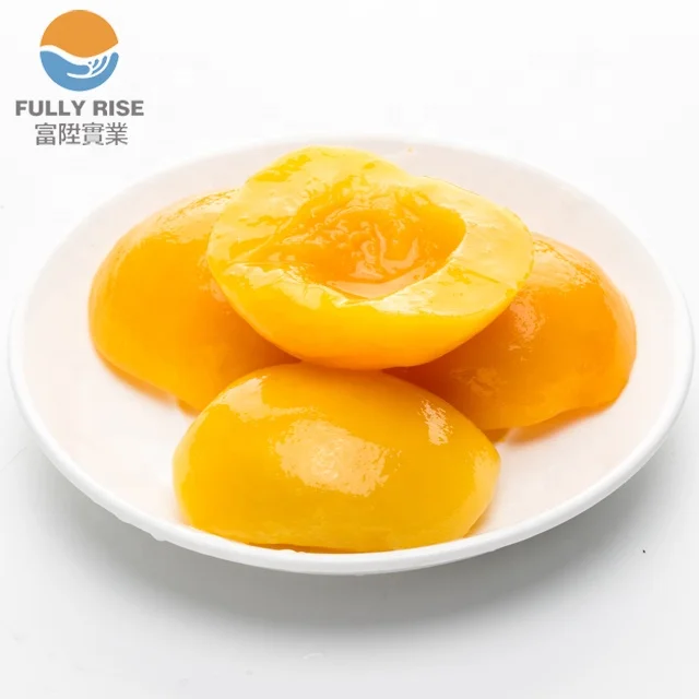 canned fruits canned yellow peach halves in Light Syrup