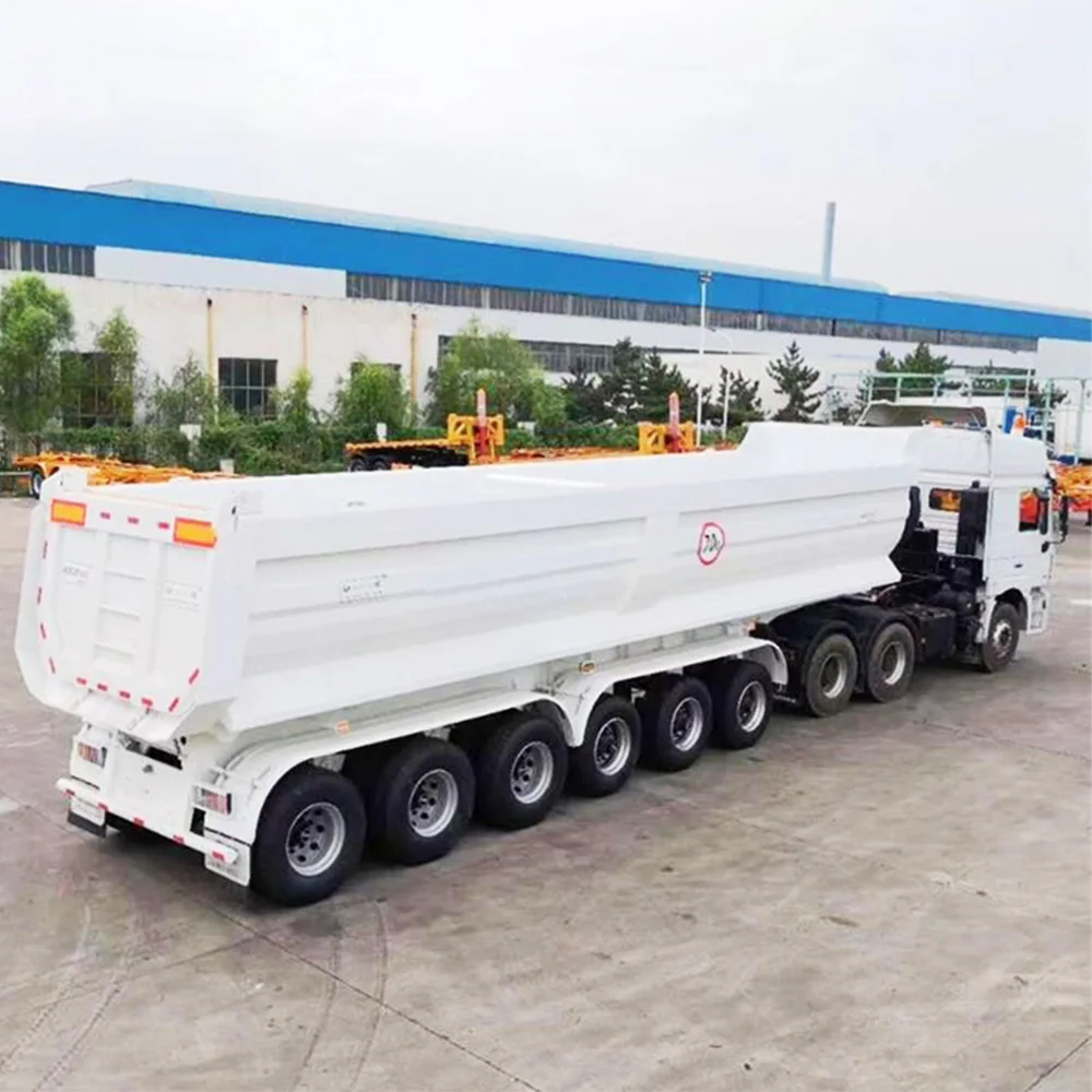 40 Ton 50 Ton 3 axles 4 axles Side Tipper Rear Dumper Semi Trailers Hydraulic Rear End Dump Trailer