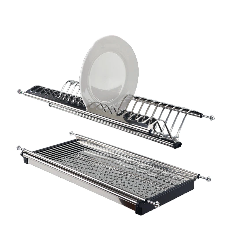 3 en 1 construido en acero inoxidable para escurridor de platos de almacenamiento del armario de la cocina