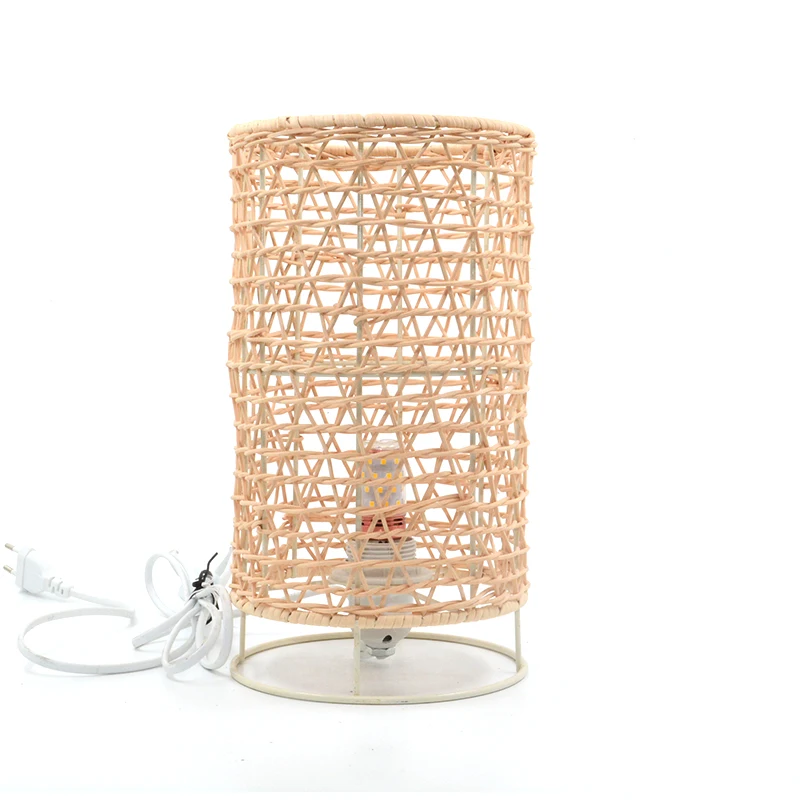 Lampshade manufacturer large quantity rattan lampshade for rattan desk lamp