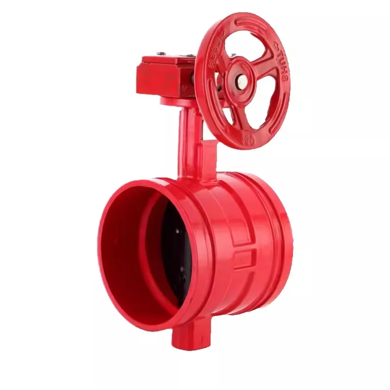 High Quality Custom XD381X-16Q Ductile Iron Fire Groove Butterfly Valve Signal Butterfly Valve for Water Application General Use
