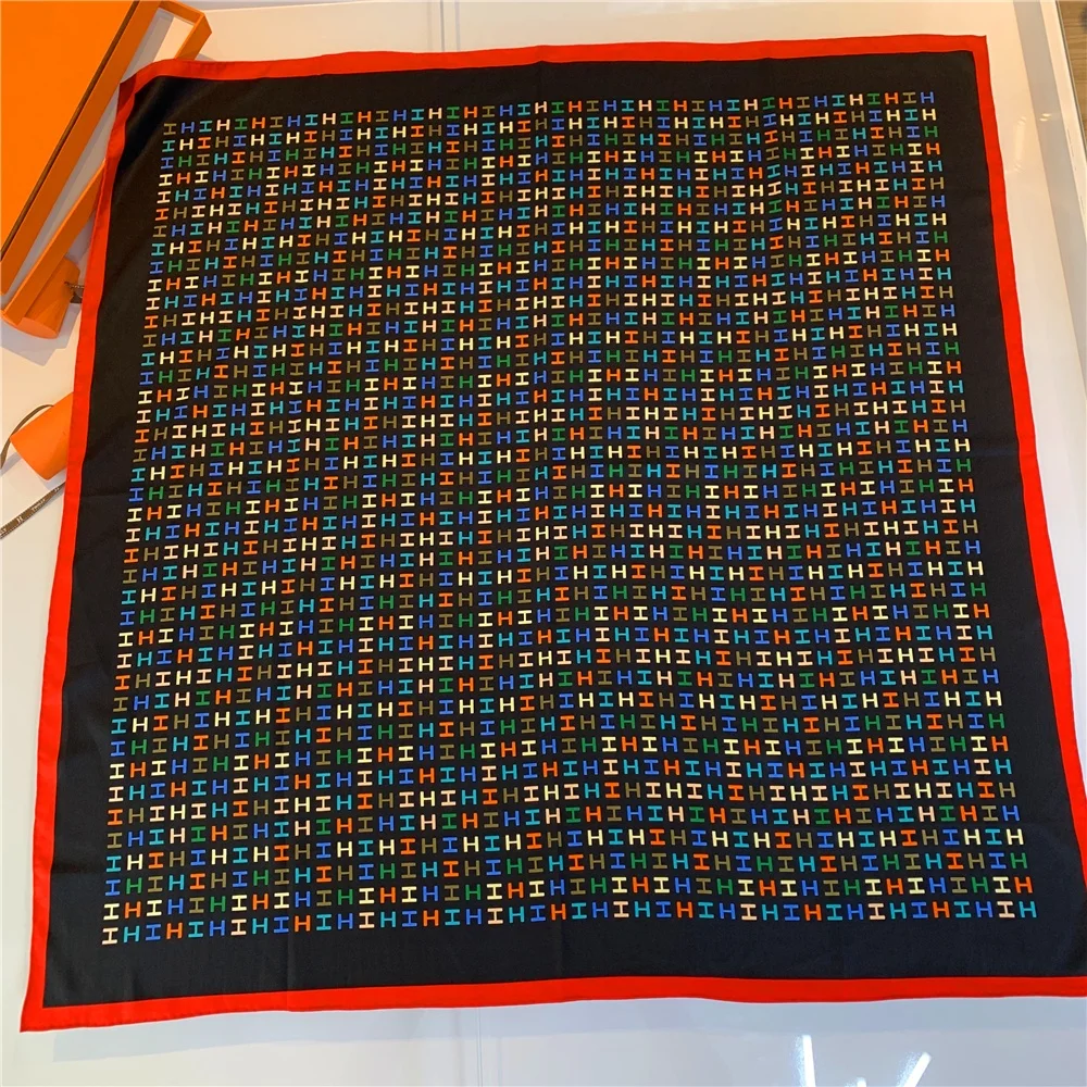 Fashion Chinese Silk Square Satin Scarf For Airline Stewardess Luxury Silk Scarf