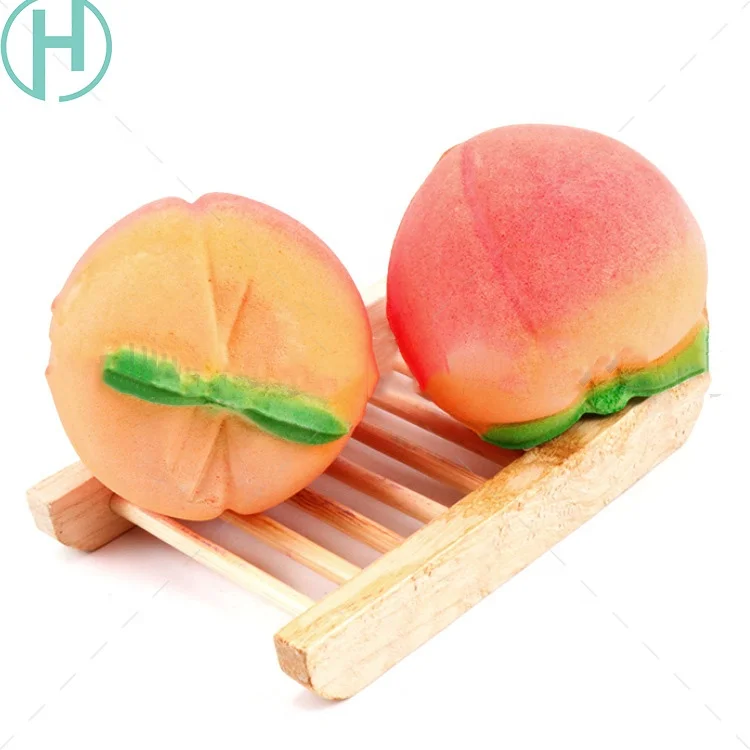 Private Label  Handmade  Diy Peach Bath Bomb Gift Set Rich Bubble Natural Body Organic Bath Fizzer