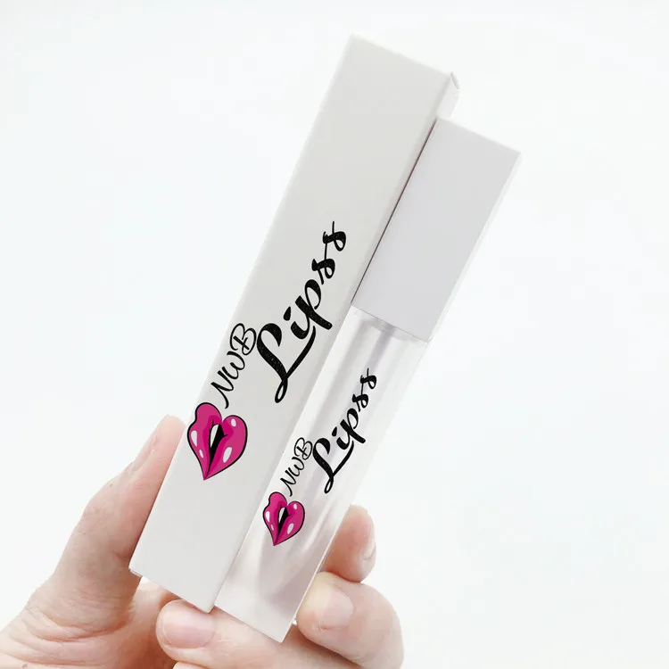 
Custom logo packaging box for 7ml frosted lip gloss tube 