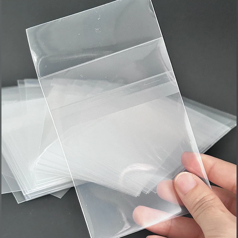 Customization Game Ultra Clear OPP 35pt Card Sleeves With Self Adhesive Strip Super Clear Packaging Bag For Cards