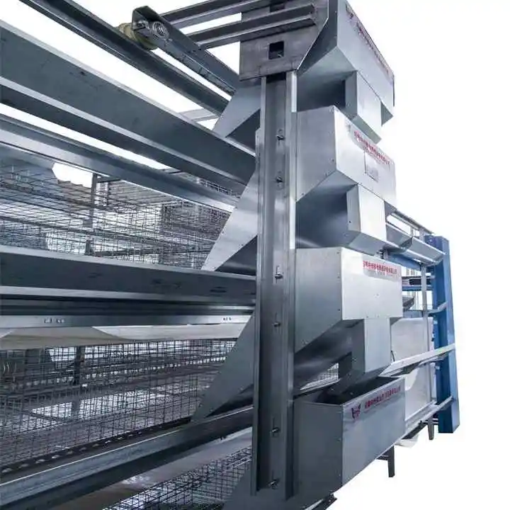 Automatic H Type 4 Tiers Bird-Harvesting Broiler Raising Cage for Layer Chicken Raising Poultry Farm