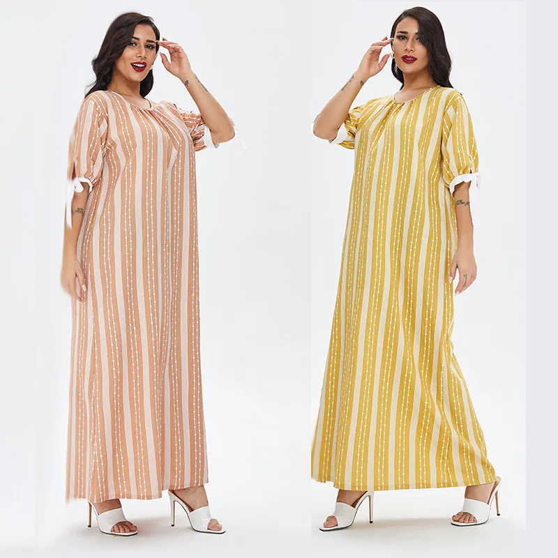 Nightdress Wholesale High Quality Islamic Dress Muslim Abaya Casual Dress Pajamas Summer Clothes