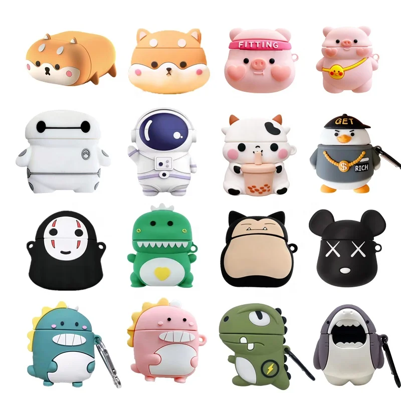 Food Charging for Airpod Earphone 3D Cute Cartoon Anime Silicone Designer 2nd Generation Luxury 3rd Pro2 Protective Airpods Case