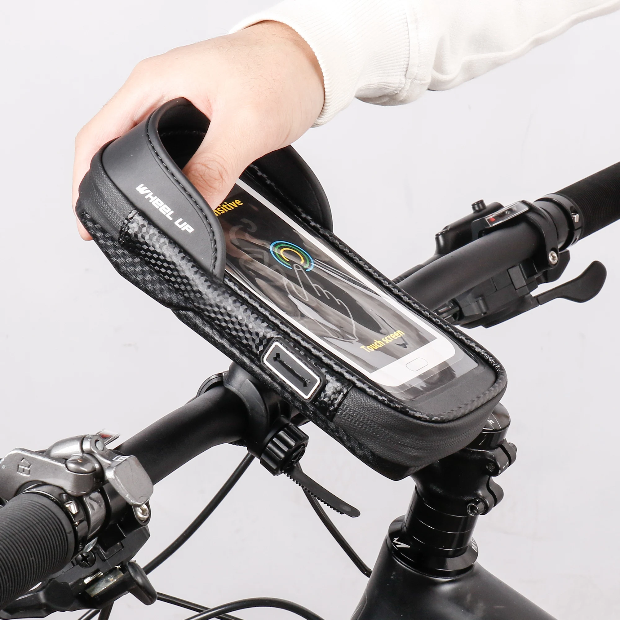 Hot Sale Touch Screen waterproof cycling front tube frame bag bike GPS phone bag bicycle bags boxes