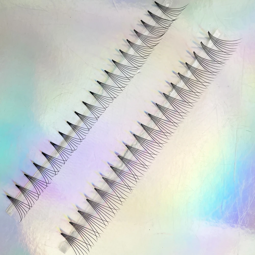 Extension Premade Fans Korean PBT Material Big Trays Lashes Pointy Base Fan Pro Made Fans Mink Natural Long 1 Tray