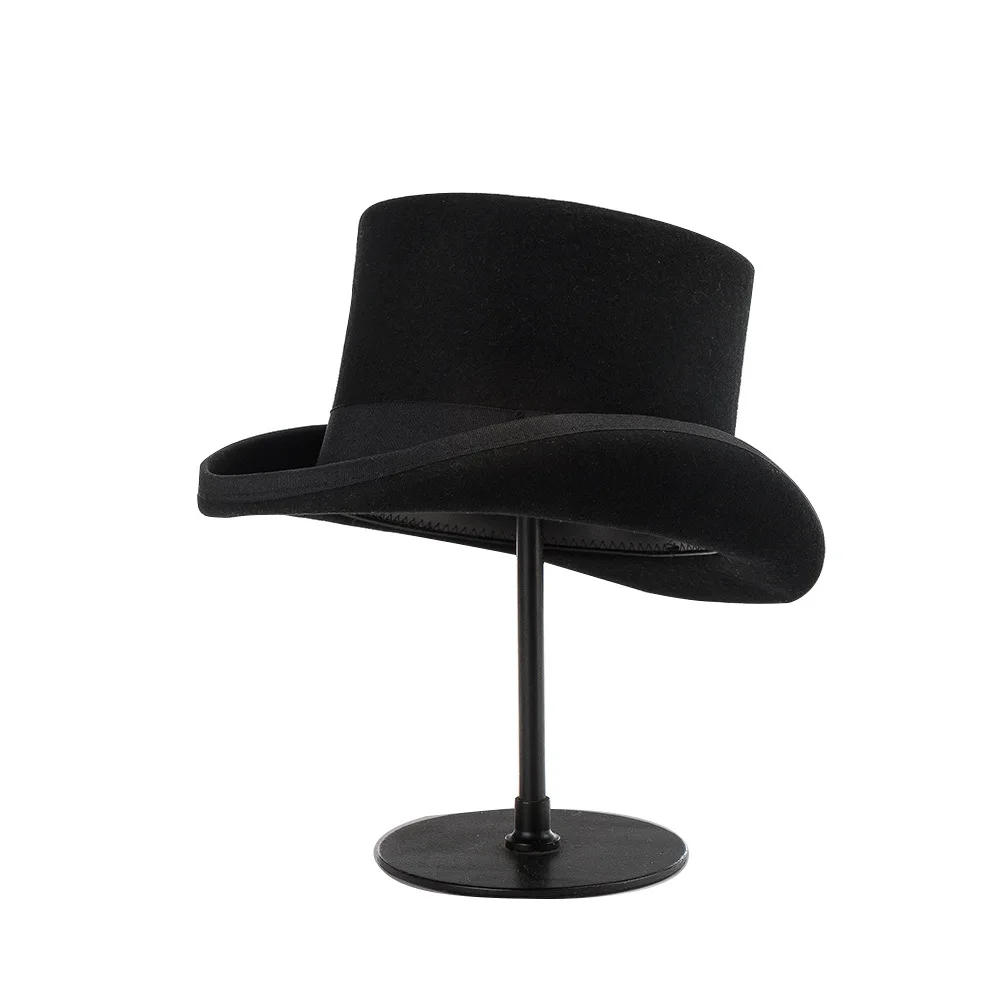 High Quality Wholesale Wool Felt Hat Black Fedora Hats for men