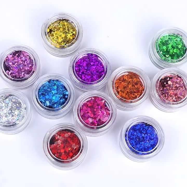 Cosmetic Chunky Glitter for Face Body and Hair Makeup