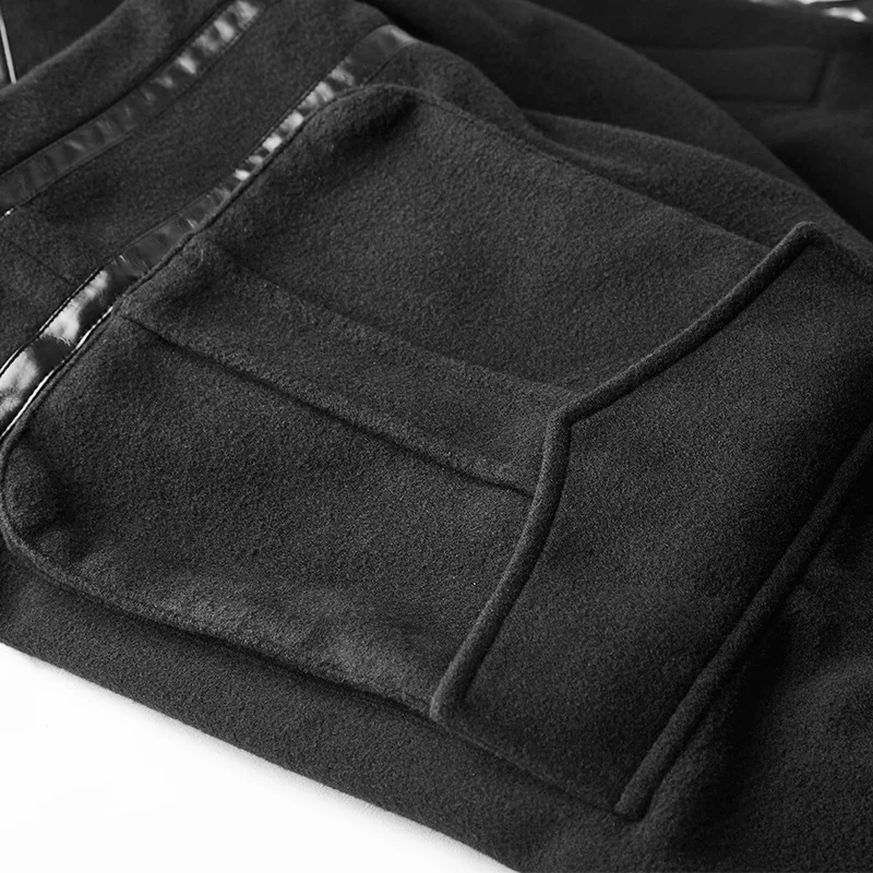 PUNK RAVE Y-765 Gothic Darkness Escape Cosplay  Worsted Society Cloak Men Winter Loose Coat