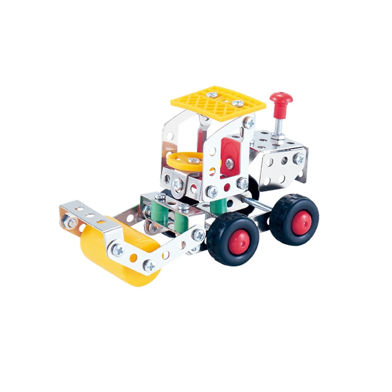 Factory Direct Sale DIY Construction Vehicles Assembly 3D Metal Building Blocks Set