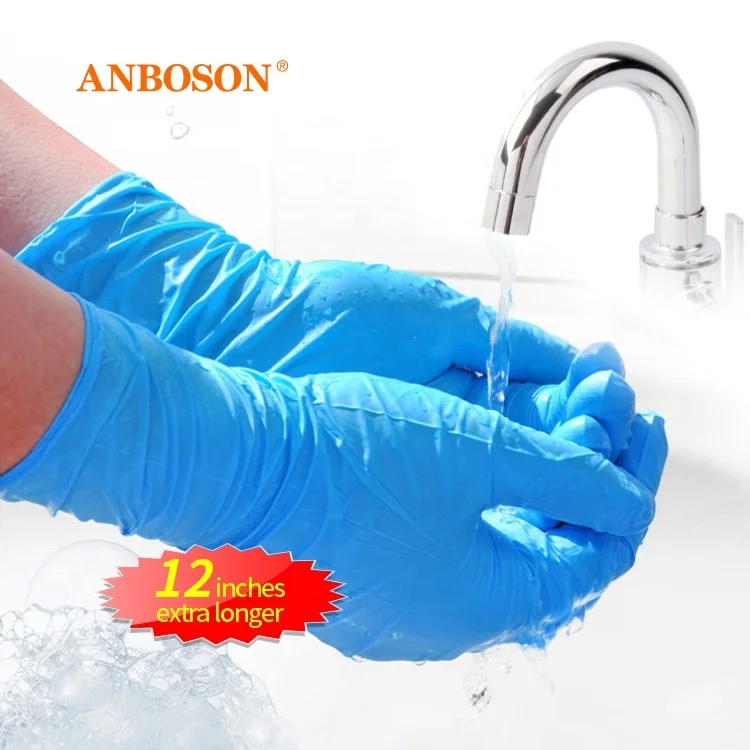 Anboson  Medium SIZE Nitrile Gloves  Cleaning Supplies Work gloves disposable latex free powder free gloves For Women