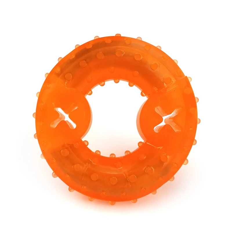 LEVI Factory wholesale Eco-friendly TPR  Bite Resistant Ice Ring Frozen Heat Reducing Dog Tooth Grinding  Summer Cooling Toy