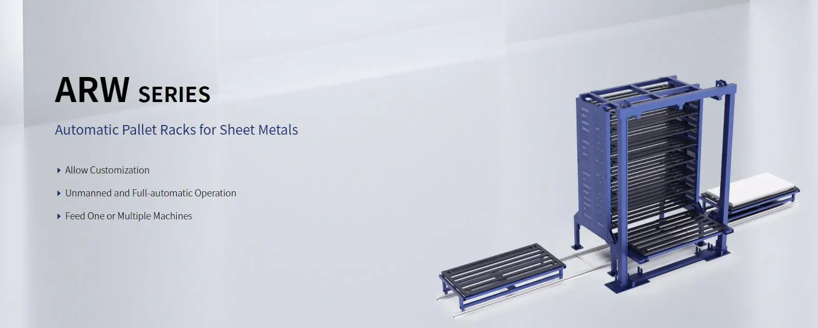 Automatic pallet racks for sheet metals stainless steel carbon steel metal sheet pallet rack