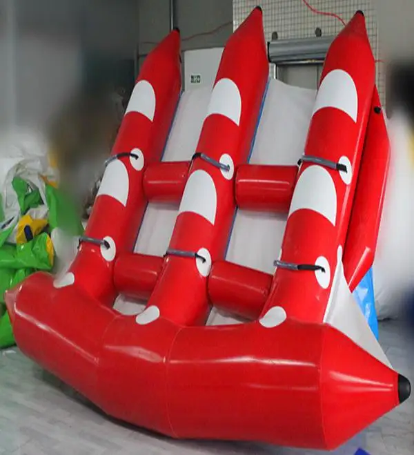 Жесткий ПВХ надувной аквапарк для взрослых надувная трубка в виде летающей рыбы для забавного