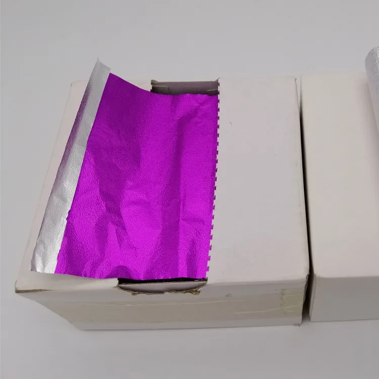 
2020 free sample pre folded hair colorful foil sheet embossed pop up foil sheet hair salon aluminium foil 