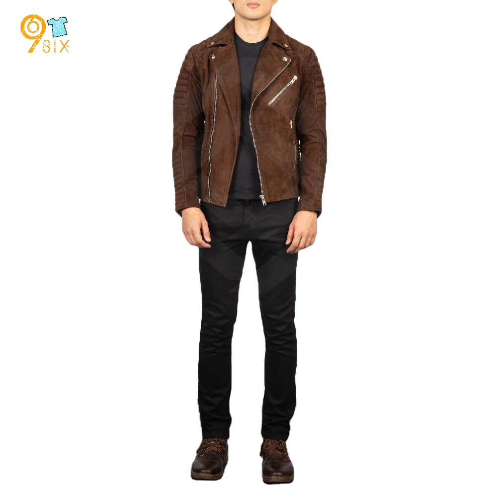 Custom High Quality Mens Custom Fashion Street Style Suede Biker Bomber Jackets