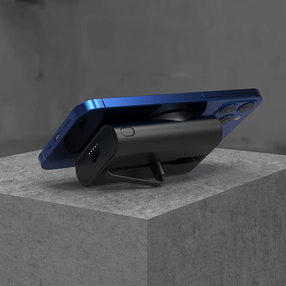 2023 трендовые товары Новые Поступления магнитная Беспроводная зарядка power bank Встроенный кабель Type-C зарядное устройство для телефона портативный мини-Банк