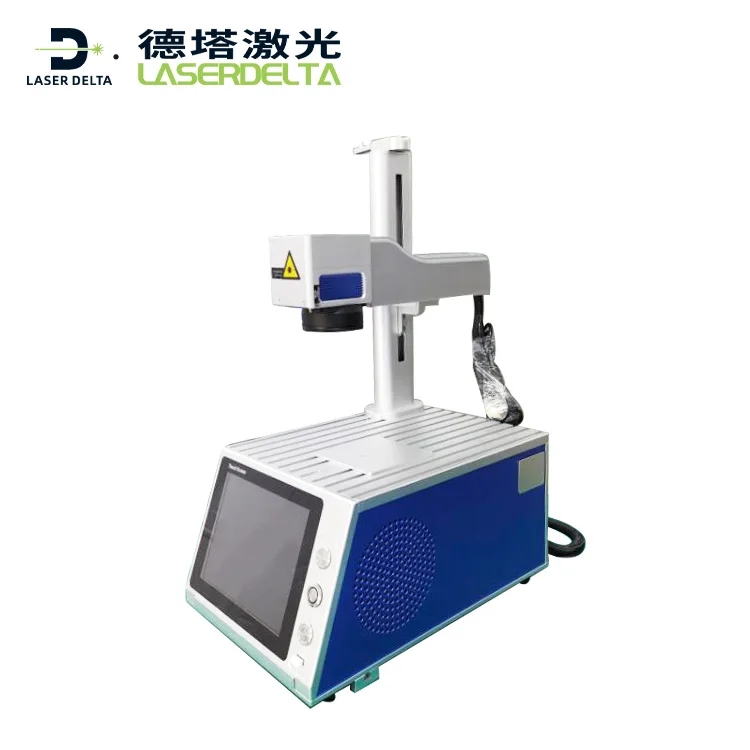 Hot sale desktop Fiber laser machine bevel built in computer touch screen Fiber laser marking machine for metal
