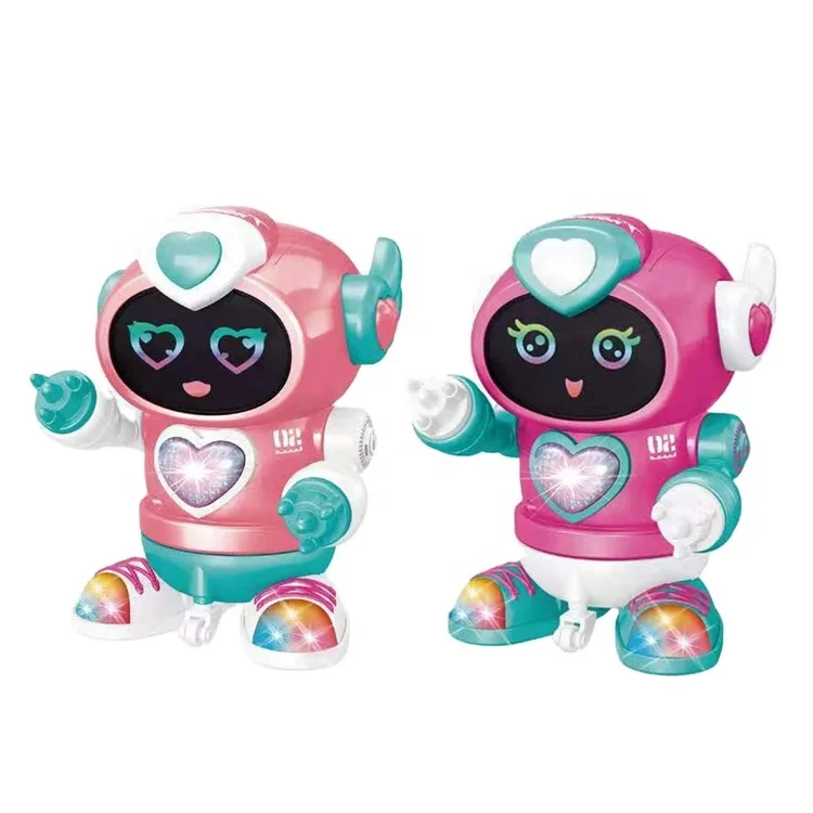 Electrical small dancing robot toy intelligent with musical and light