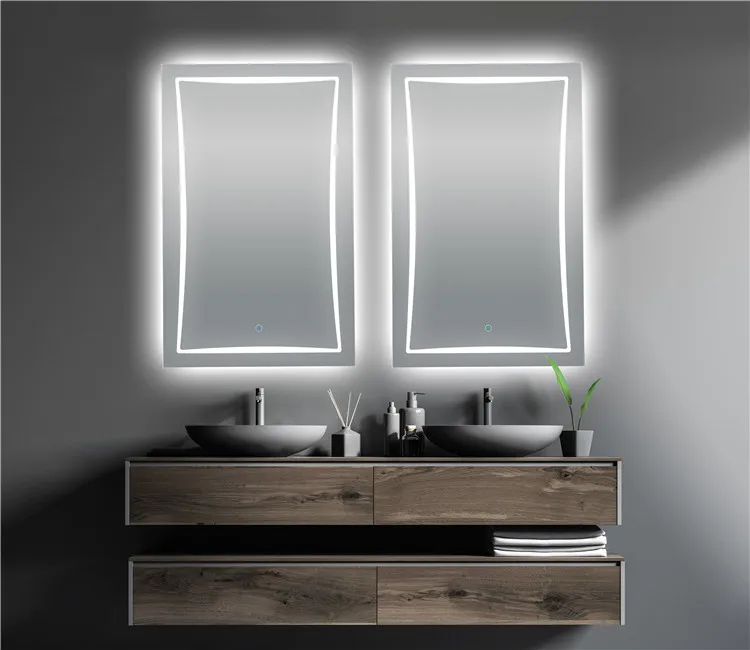 Настенное светодиодное умное зеркало для ванной комнаты в отеле