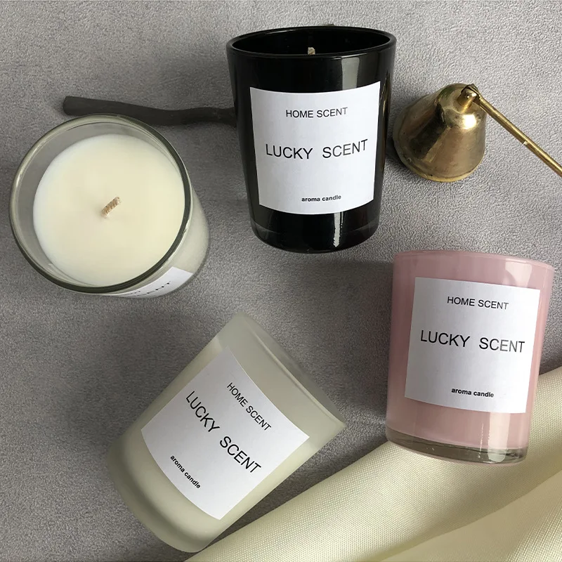 good quality wedding ornaments cylinder jar scent candles nordic soy wax candle