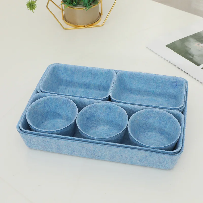 Drawer organizers bins felt storage bin office organizer Shallow Small Desk organizer trays Draw dividers festival gift
