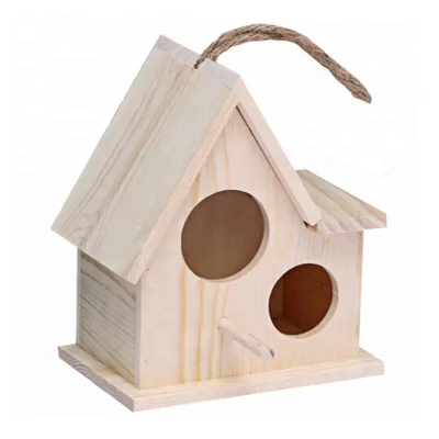 Factory custom creative DIY bird nest handmade solid wood bird house pastoral style