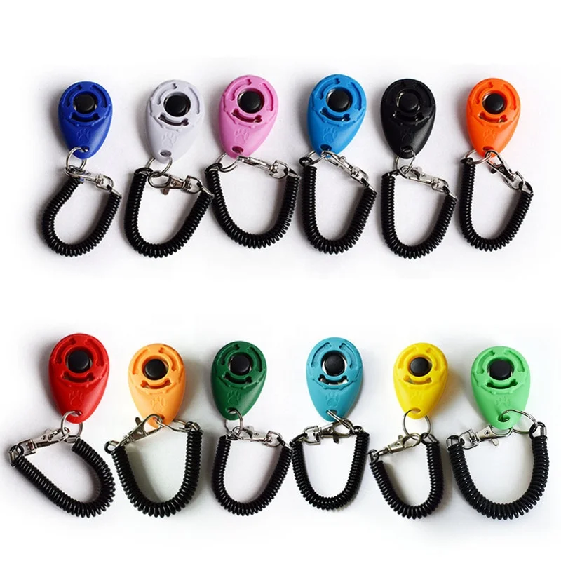 
cheap custom logo multicolor plastic action training smart dog training clickers 