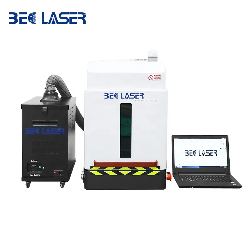 Small Enclosed 50w 80w 100w Fiber Laser Marking Machine Gold Silver Jewelry Laser Engraving And Cutting Machine