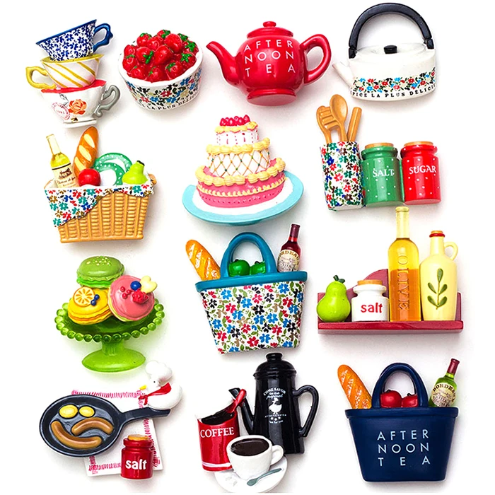 Milk French Bread Resin Food Lobster Ceramic Fridge Magnet Souvenir Machine Wedding Favors Gifts Guest