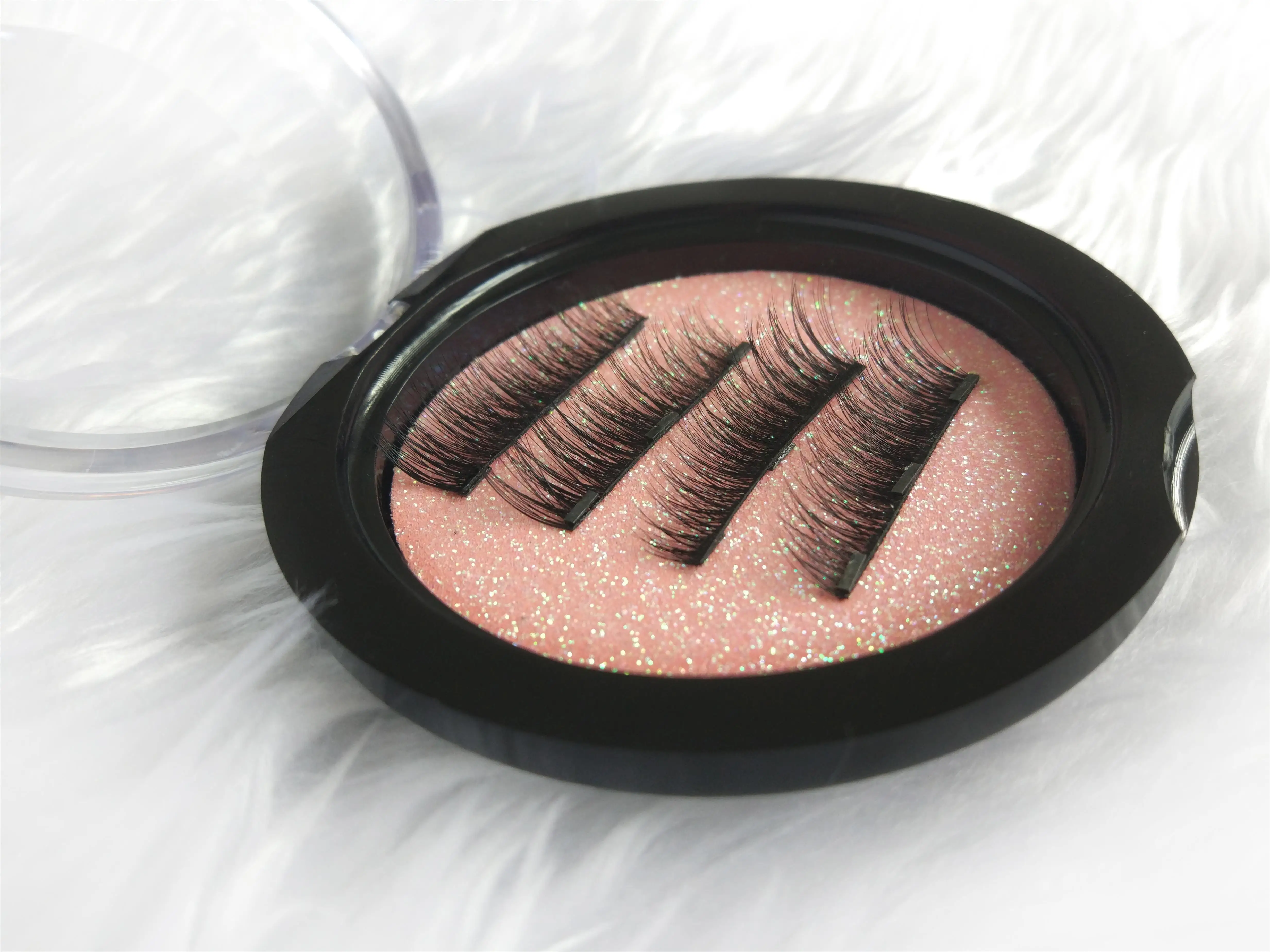 Private label packaging box create your own brand 3D mink magnetic eyelashes with eyeliner