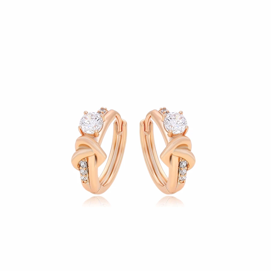 X000019179 Xuping jewelry new design set diamond 18K gold ladies charm jewelry environmental protection copper earrings