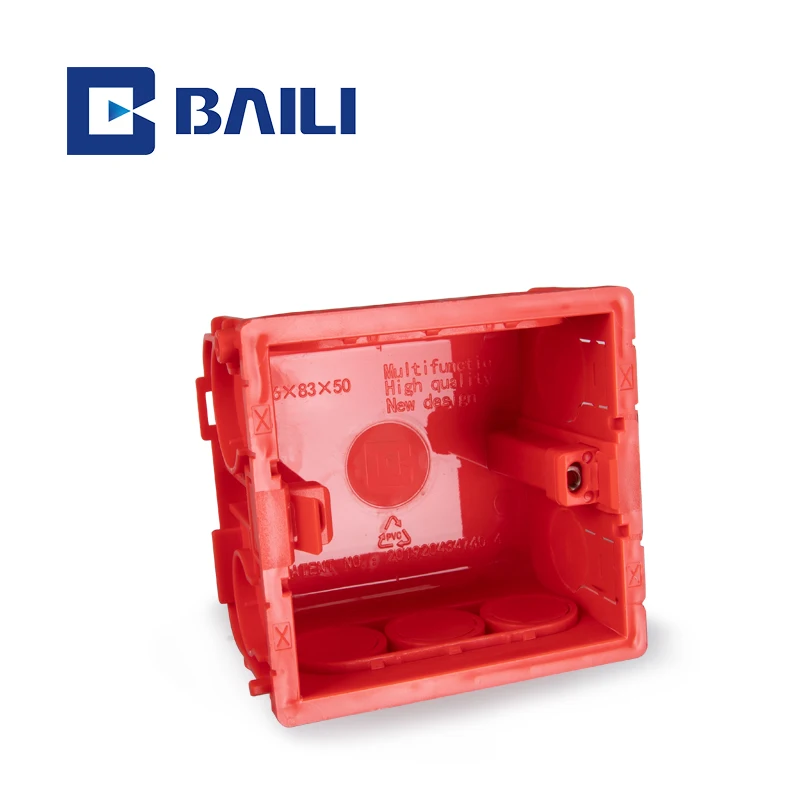 Baili 05-86 type 40H PVC Flush mounting  Electrical  white switch socket one gang tow gang three gang bottom box junction box