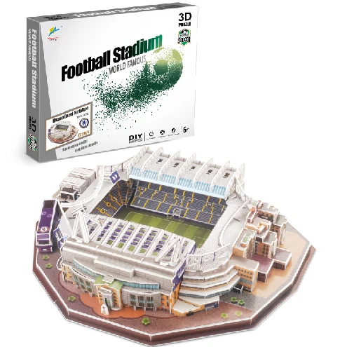 Hot Sale DIY 3D Puzzle Jigsaw Learning Education Toys World Football Stadium Assembled Building Model Puzzle Toys For Adult/Kids