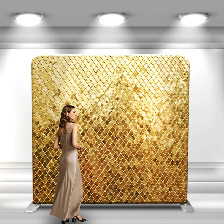 Factory directly sale High-end tension fabric display aluminum tube frame custom pillowcase photo booth backdrop stand