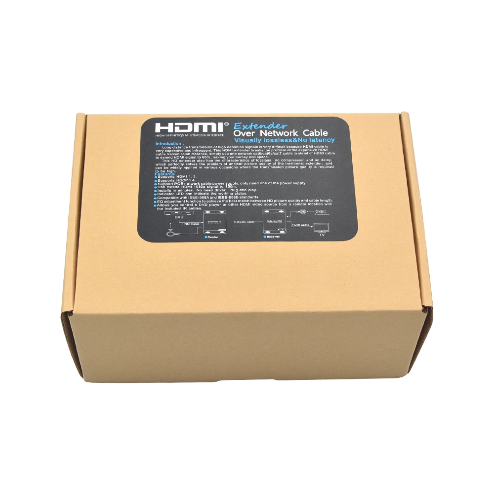  AOEYOO HDMI POC Ethernet 150 м удлинитель 492ft с ИК-пультом управления через один RJ45 Cat6/7 кабель передатчик и