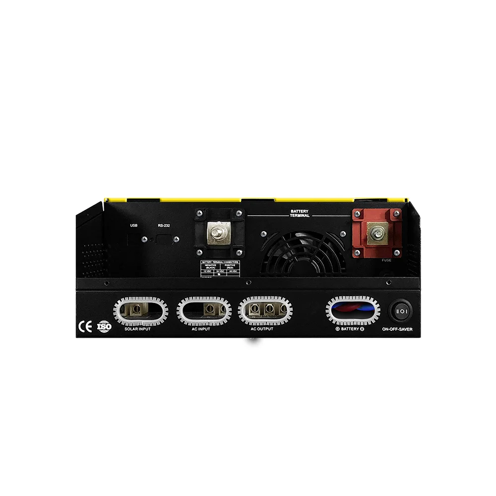 Techfine 3kva Гибридный солнечный инвертор 24 вольт постоянного тока в переменный немодулированный синусоидальный с