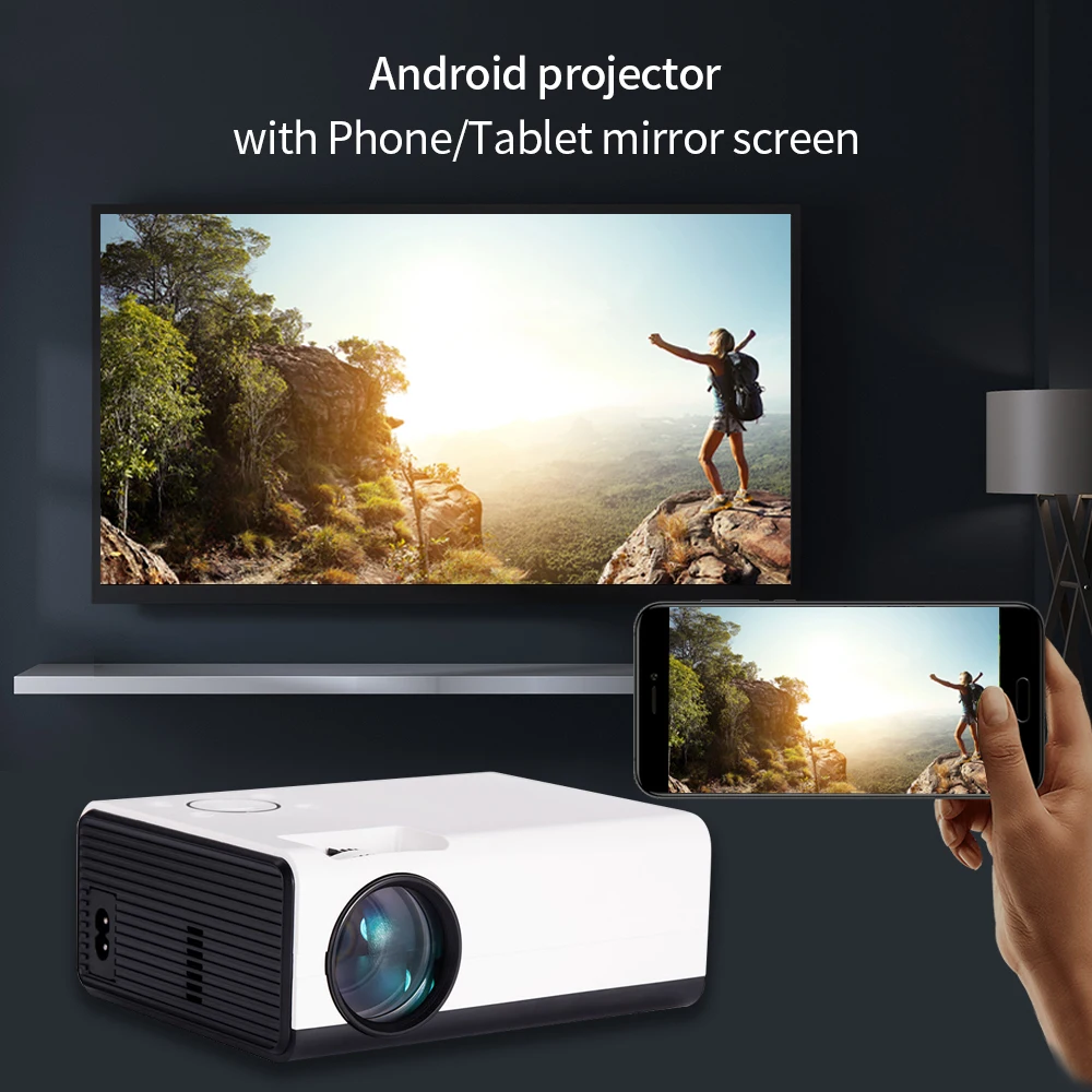Outdoor overhead android smartphone portable full hd mini pico 4k 3d dlp led projector