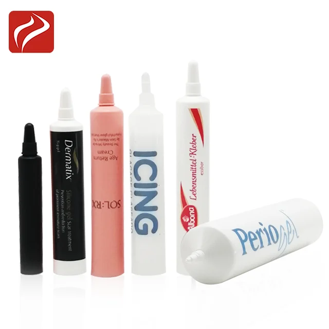 19mm Diameter Bullet head plastic PE tube cosmetic soft tube with screw cap Eye cream tube