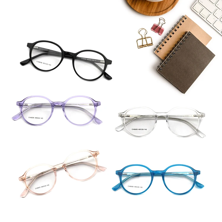Vogue Optical Frame Custom Glasses Prescription Stock Eyewear Acet Blue Light Acetate Eyeglasses Frames