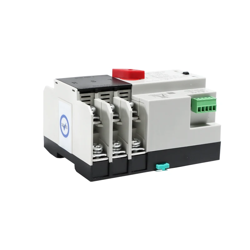 Single Phase Din Rail ATS for PV and inverter Dual Power Automatic Transfer Selector Switches Uninterrupted 2P 63A 100A 125A